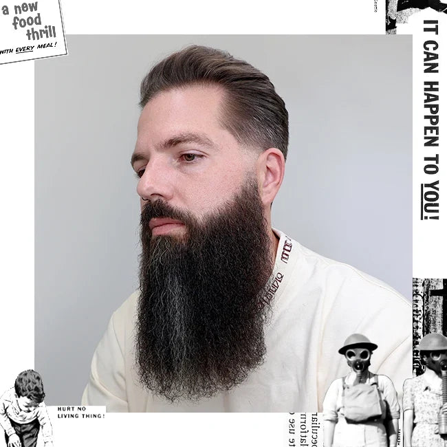 Tapered Loose Throwback with Long Beard